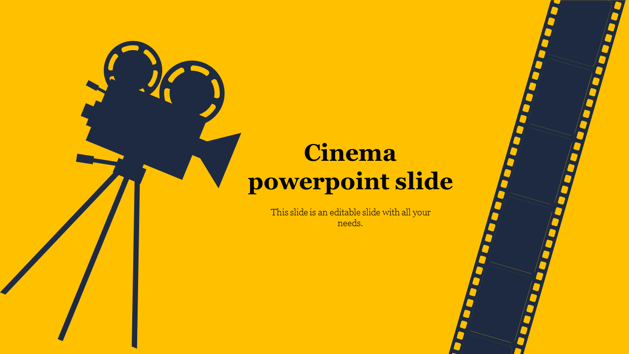 Creative Cinema PowerPoint Slide Template Design